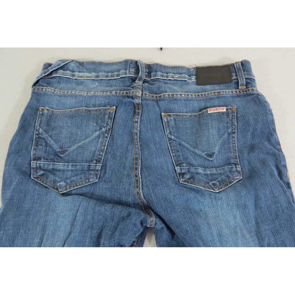 Hudson Jeans Mens 33 Slim Straight Button Fly LA USA Stretch Denim Medium Wash